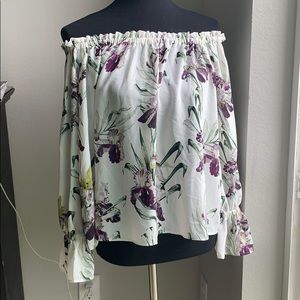 Off the ShoulderFloral Blouse